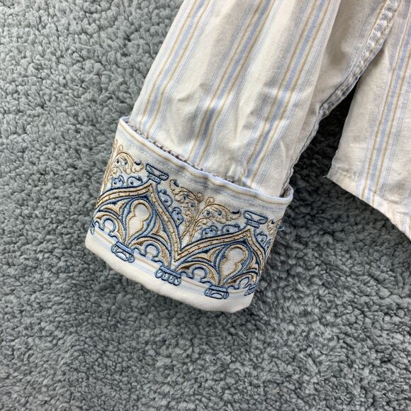 Men's English Laundry Medium Shirt Long Sleeve Button Front Cotton Embroidered - Picture 4 of 12